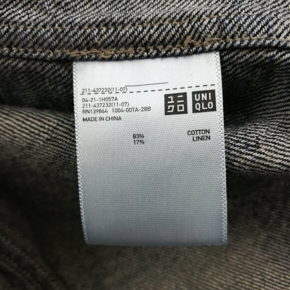 Uniqlo x Ines De La Fressange Jacket Denim Metal Button Up Blue Womens XXS - Picture 4 of 9